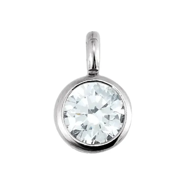 14K Gold 1/4 CTW 4 mm Natural Diamond Pendant
