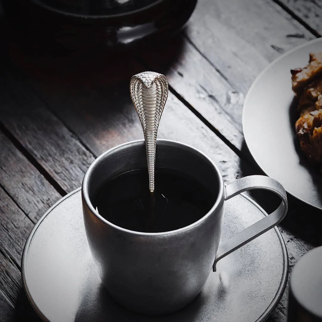 925 Sterling Silver Cobra Snake Coffee Spoon