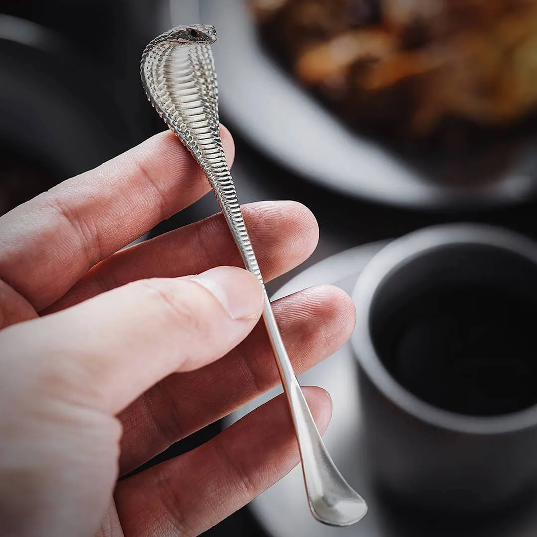 925 Sterling Silver Cobra Snake Coffee Spoon