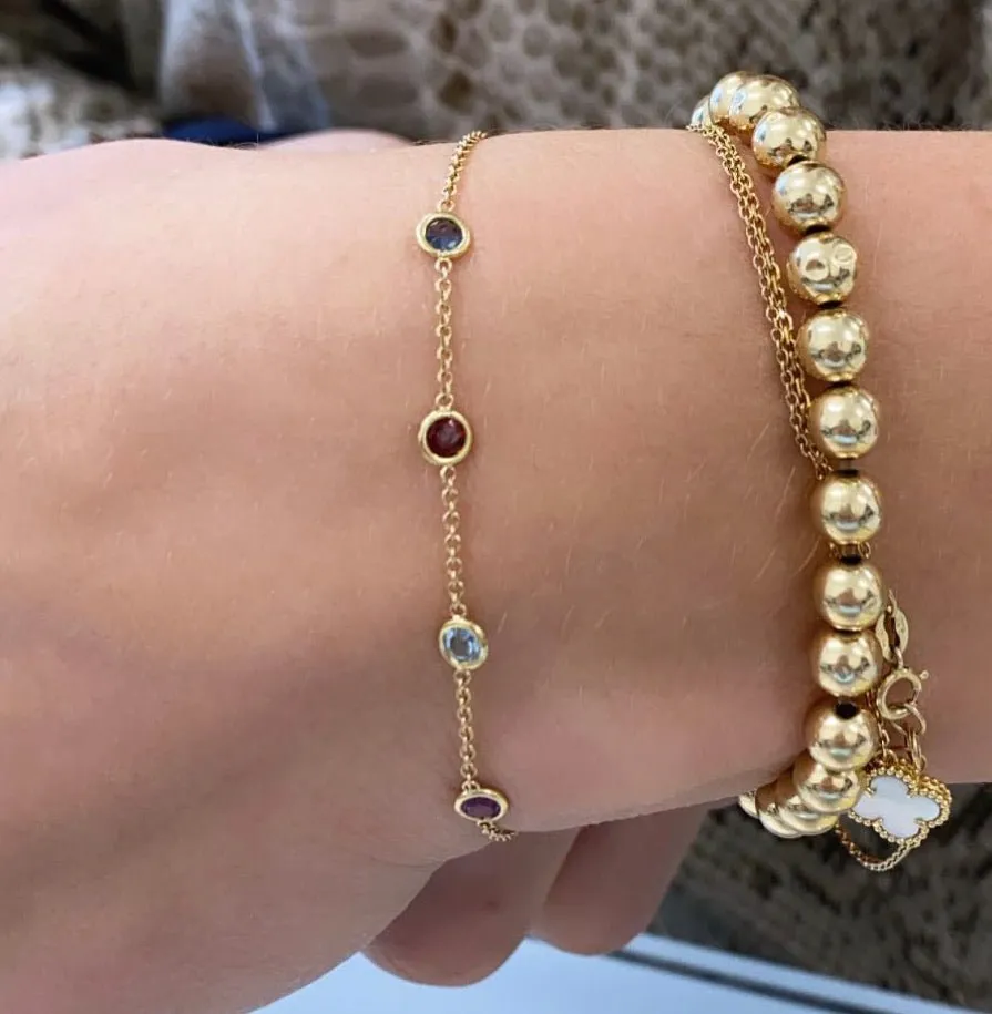 Birthstone Bezel Bracelet