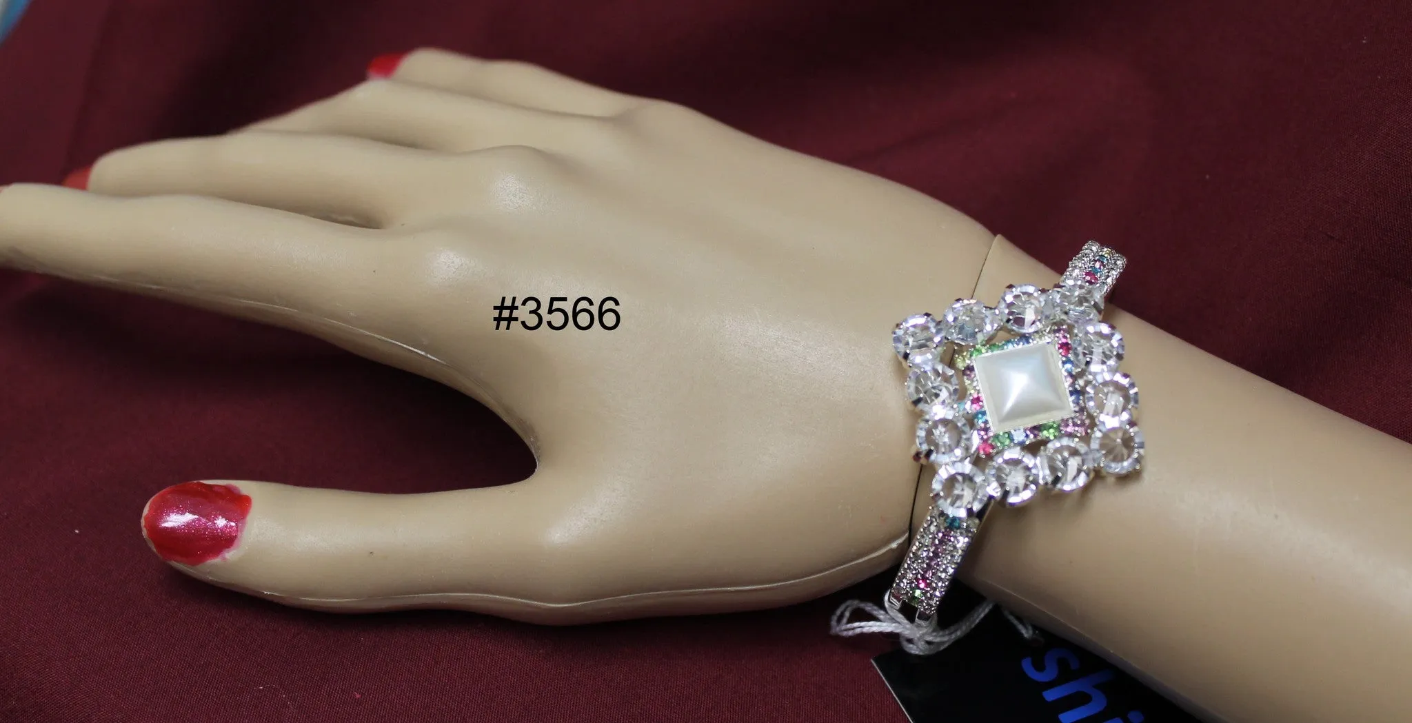 Bracelet 3567 Silver Kadra Bangle Bracelets Shieno Sarees Pleasanton