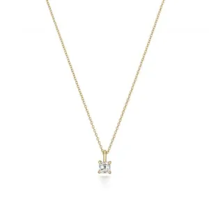 Diamond Jewellery 18ct Gold Asscher Cut Diamond Necklace NDQ161