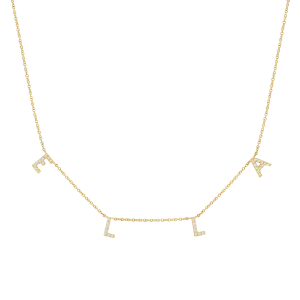 Diamond Spaced Letter Necklace