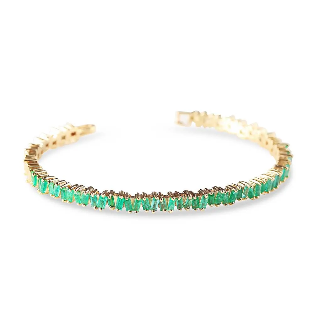 EMERALD BAGUETTE PICKET BANGLE