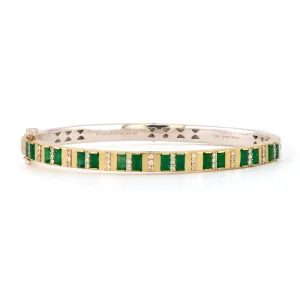 EMERALD COLUMN BANGLE