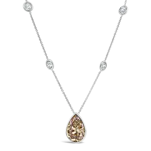 Pear Shaped Diamond Necklace