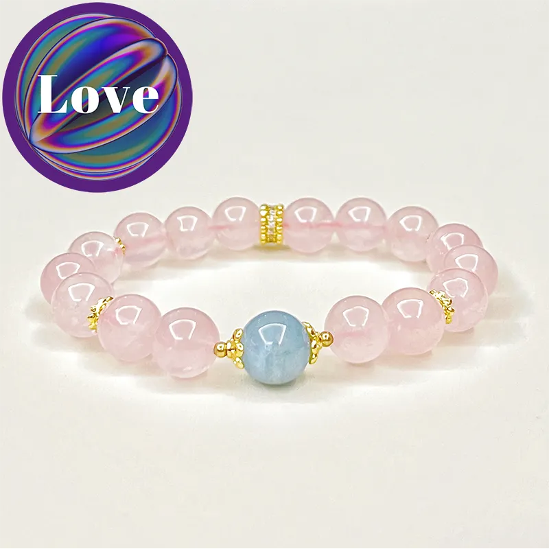 Pure Love - Rose Quartz & Aquamarine Bracelet