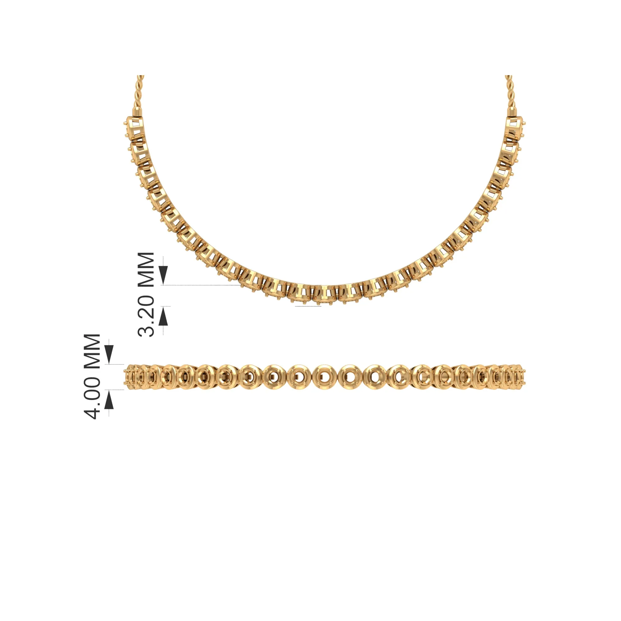 Round Yellow Sapphire Tennis Bolo Bracelet